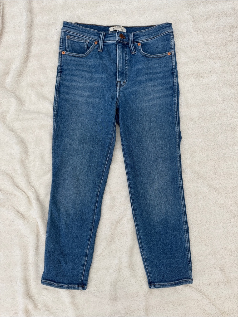 Madewell Stovepipe-Leg Blue Jeans